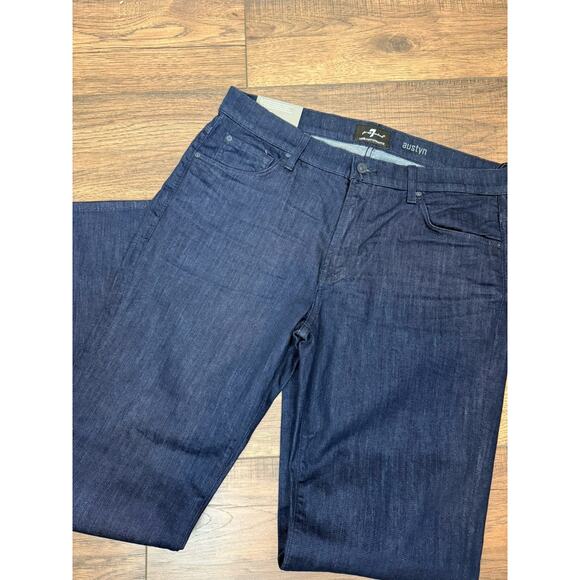 7 Seven For All Mankind Jeans Mens 36 Blue Denim Austyn Relaxed Fit Stretch NWT - Picture 1 of 10